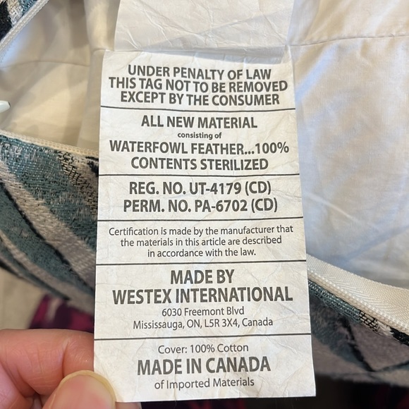 Westex Diamond Patterned Teal & Black Decorative Pillow (2 pack) - Picture 5 of 7